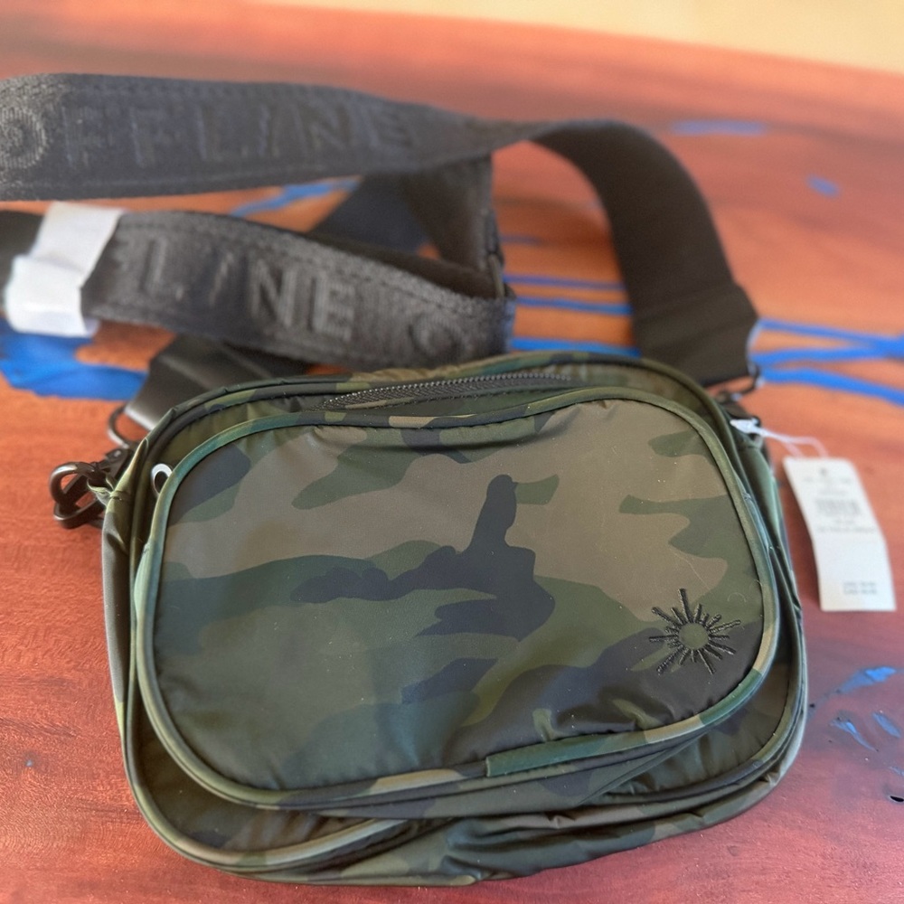 Womens Camouflage Crossbody Bag - Olive Green